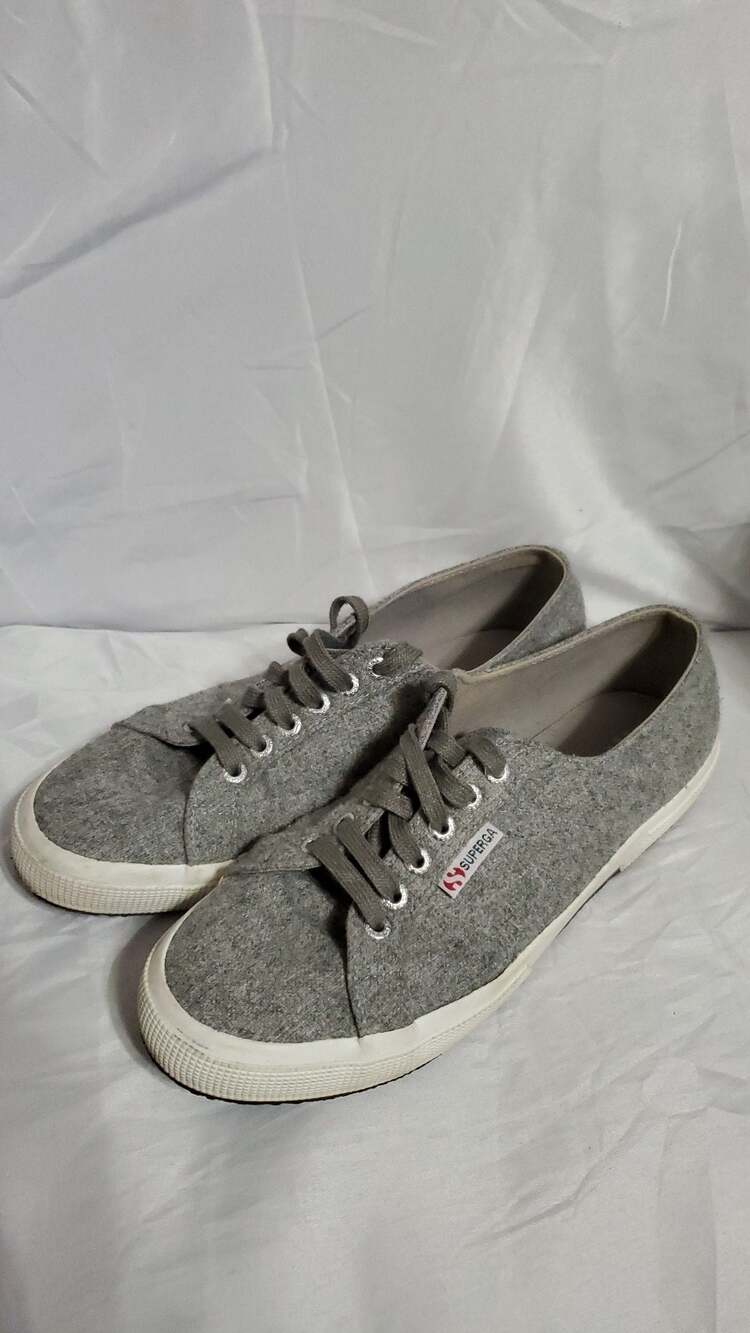 Superga 2750 Wool Grey Sneakers Size EU 41.5 US Women's 10